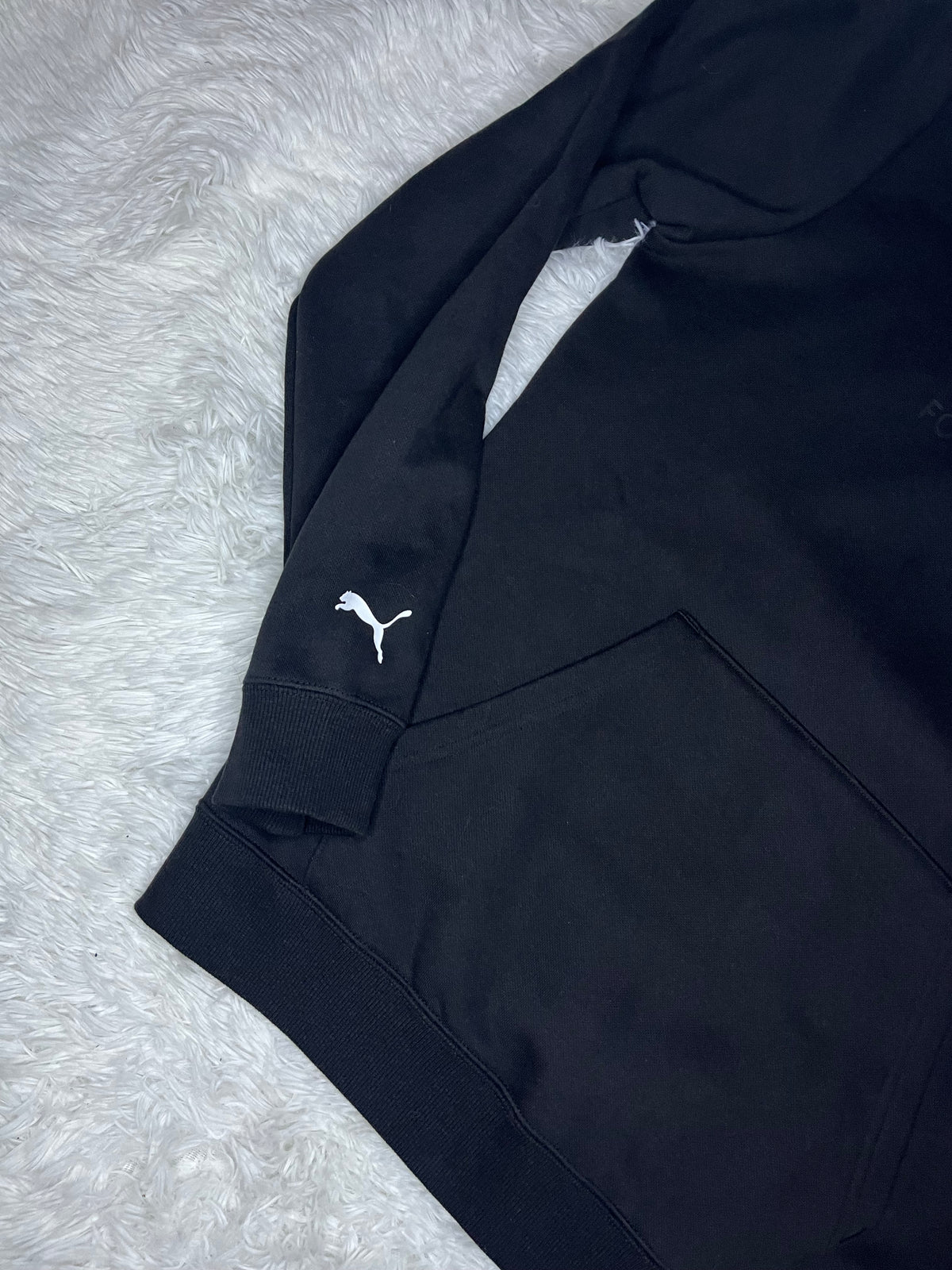 POLERÓN CANGURO PUMA ASTON MARTIN NEGRO CON LOGO
