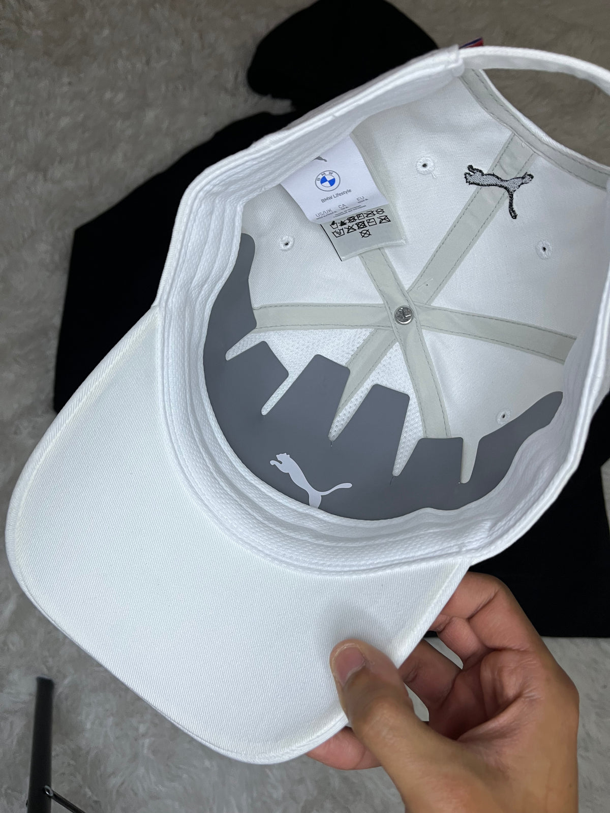 GORRO PUMA BMW MOTORSPORT HERITAGE BLANCO CON VISERA CURVA