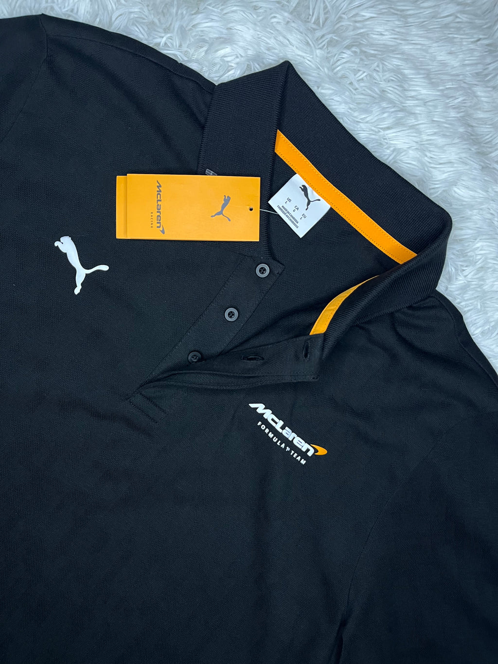 POLERA TIPO PIQUÉ PUMA MCLAREN RACING 2026 NEGRA