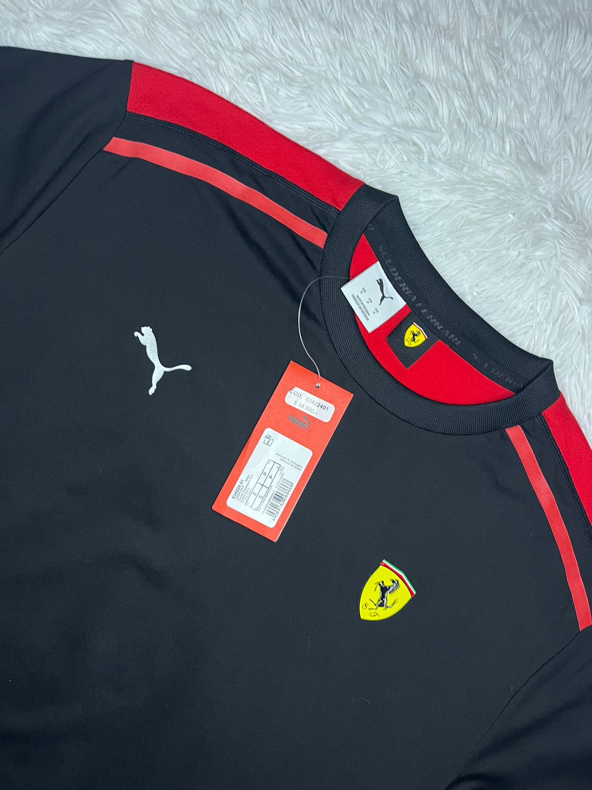 POLERA TELA DEPORTIVA PUMA NEGRA SCUDERIA FERRARI