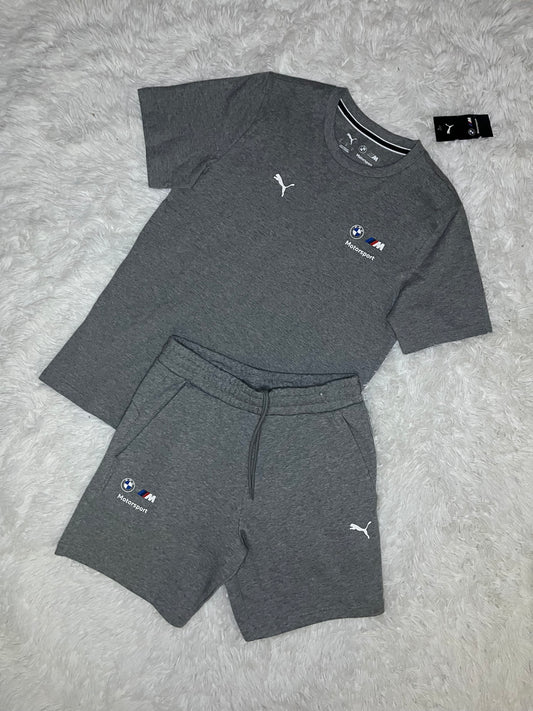 Conjunto puma polera+short BMW motorsport gris