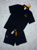 CONJUNTO PUMA MCLAREN RACING 2026 NEGRO: POLERA TIPO PIQUÉ Y SHORT