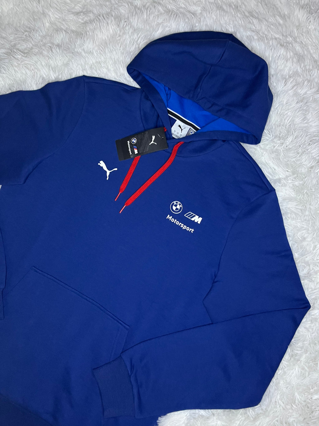 POLERÓN CANGURO PUMA BMW MOTORSPORT MMS REGULAR AZUL