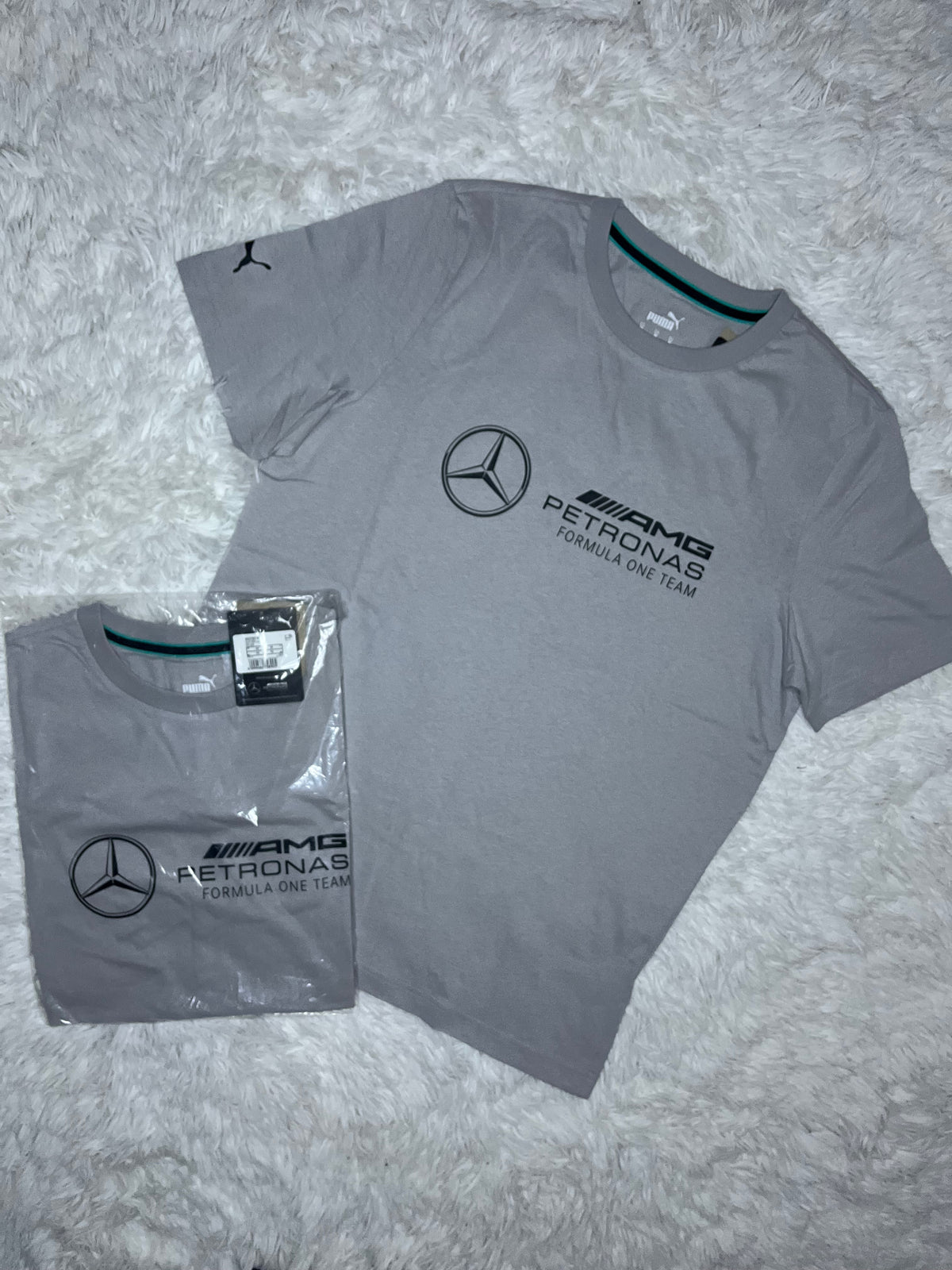 POLERA PUMA MERCEDES AMG PETRONAS GRIS REGULAR FIT