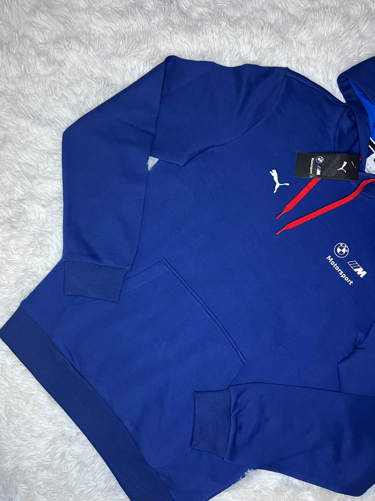 POLERÓN CANGURO PUMA BMW MOTORSPORT MMS REGULAR AZUL