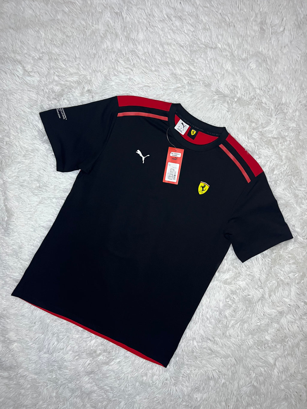 POLERA TELA DEPORTIVA PUMA NEGRA SCUDERIA FERRARI