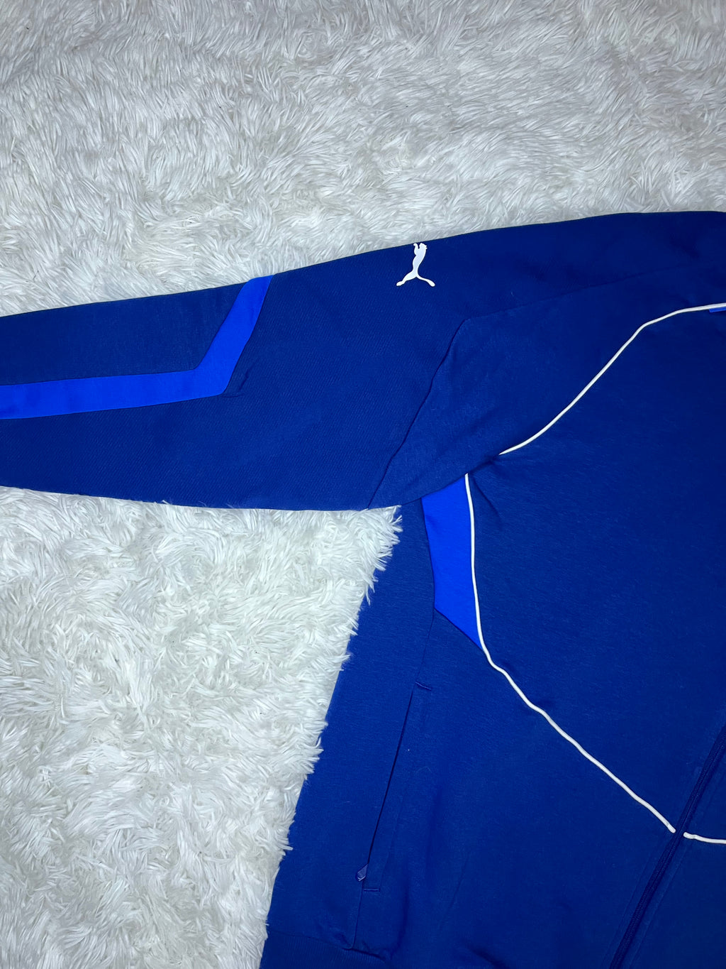 POLERÓN PUMA BMW M MOTORSPORT MT7 AZUL CON CIERRE Y CAPUCHA