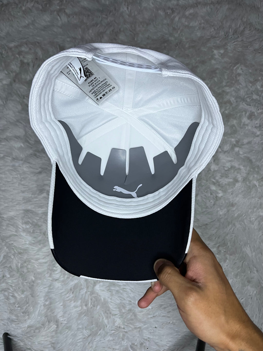 GORRO UNISEX PUMA SCUDERIA FERRARI BLANCO CON VISERA CURVA