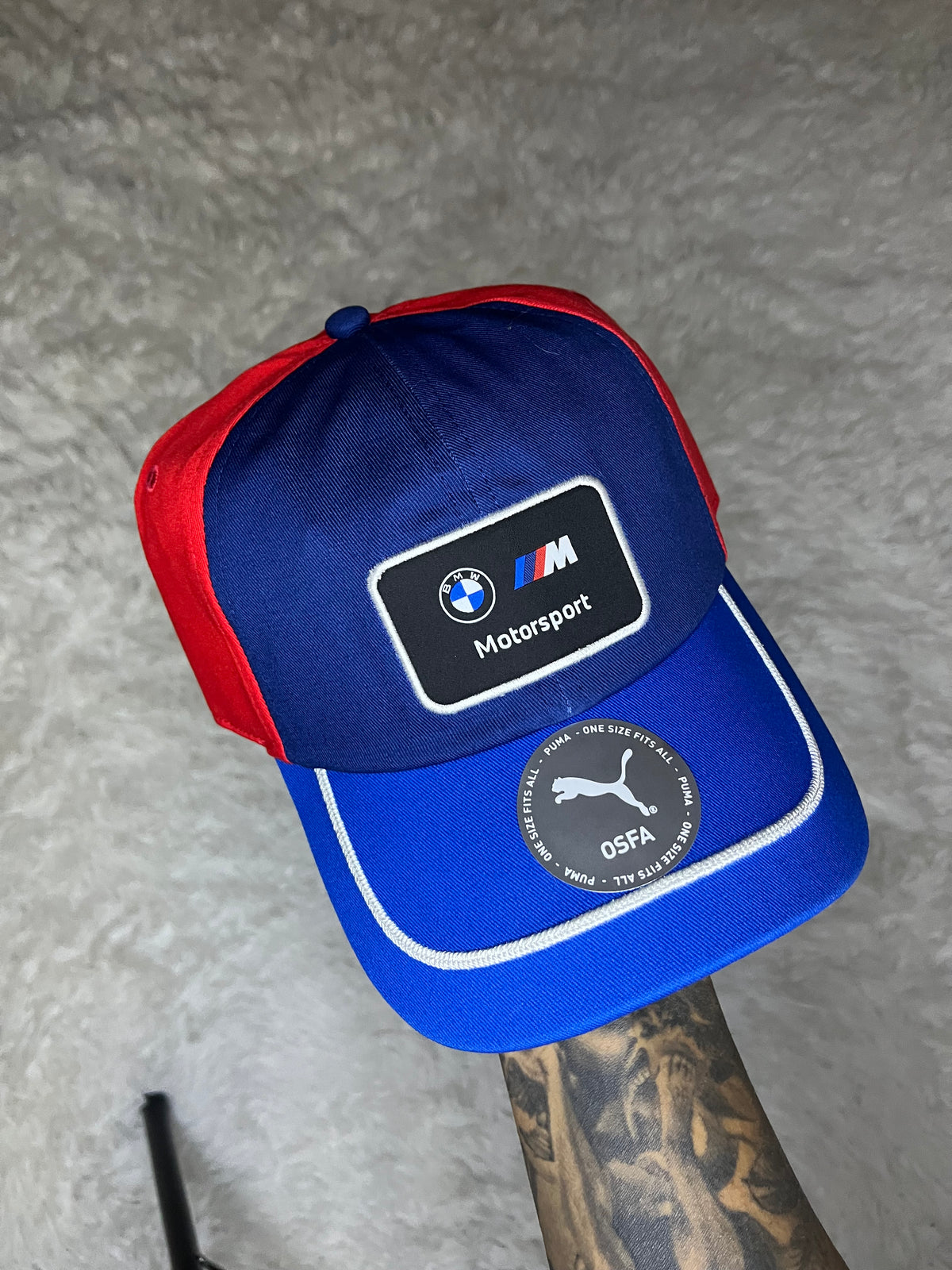 GORRO PUMA AZUL BMW MOTORSPORT HERITAGE CON VISERA CURVA