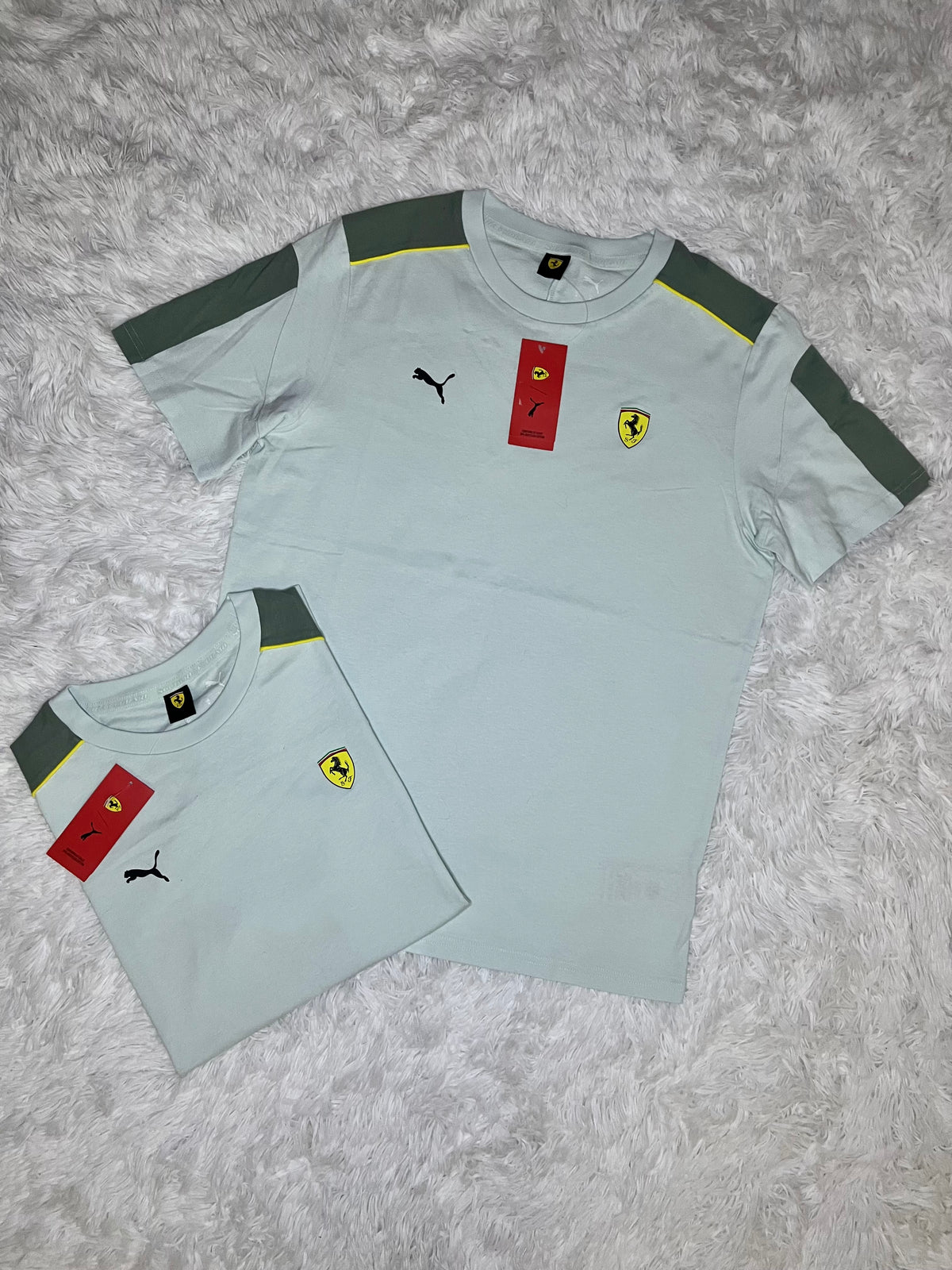 Polera puma Scuderia Ferrari verde agua