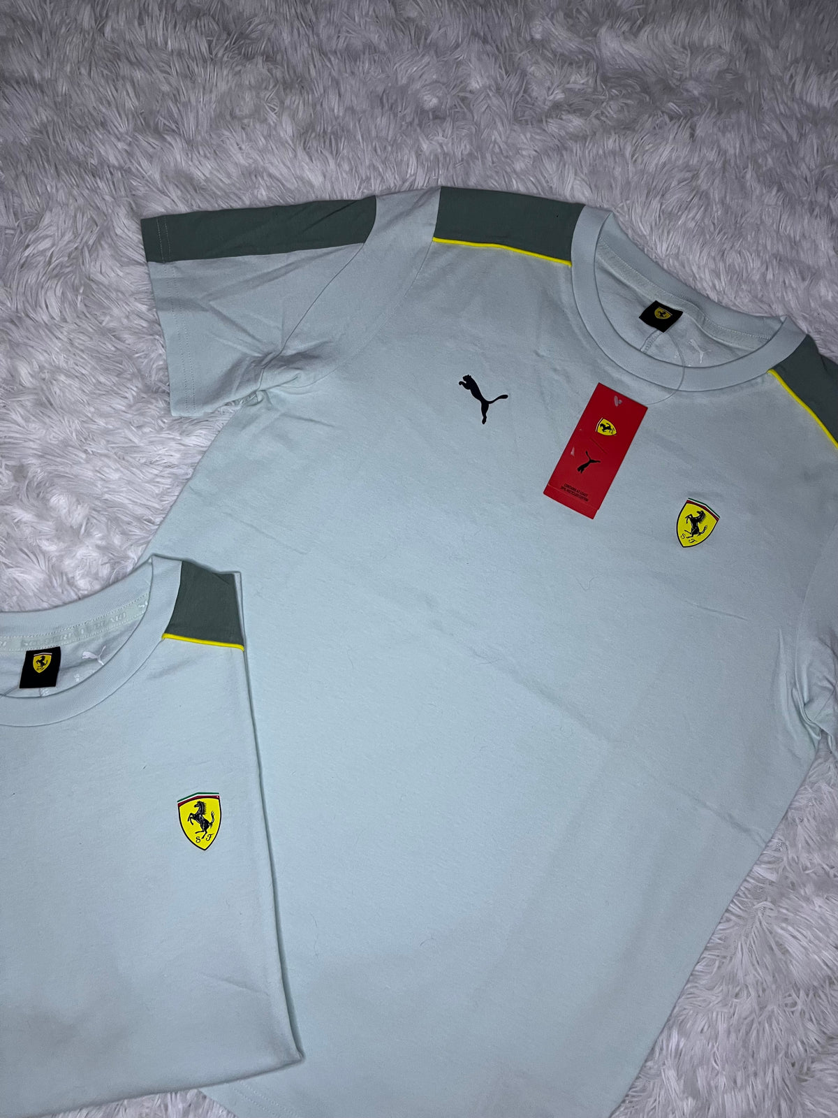 Polera puma Scuderia Ferrari verde agua