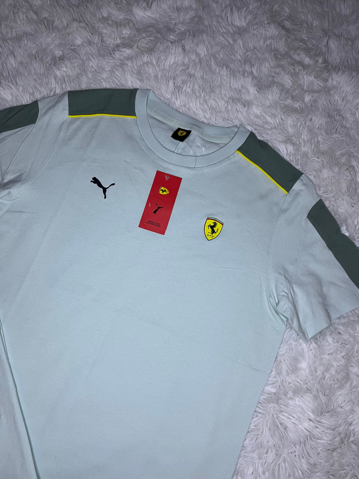 Polera puma Scuderia Ferrari verde agua